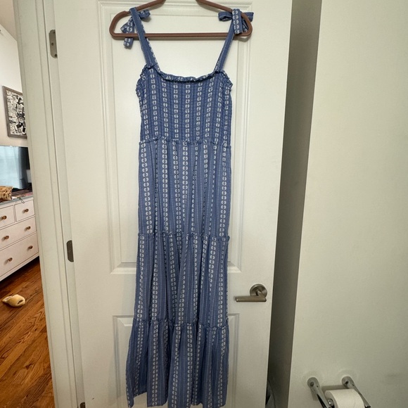 Draper James RSVP Blue Daisy Maxi Dress Size Small - Picture 2 of 6